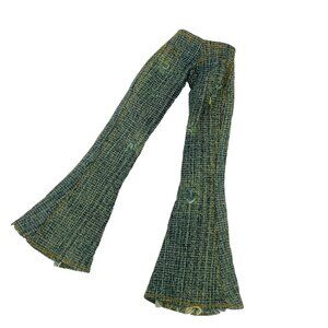 Bratz Doll Distressed Bellbottoms Blue Jean Denim Low-Cut Waist Pants